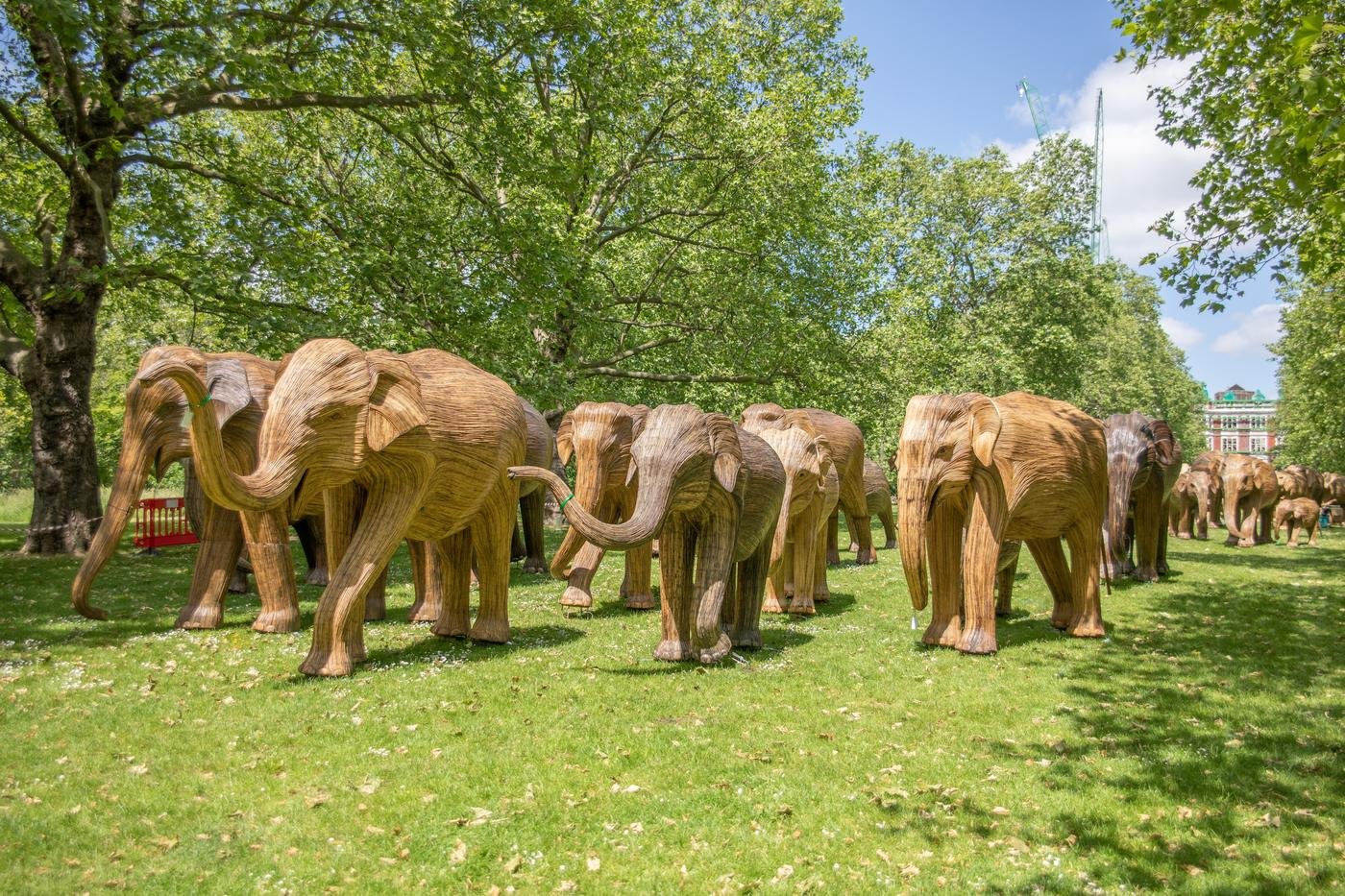 Lantana-vine elephants, handmade by Adivasi artisans